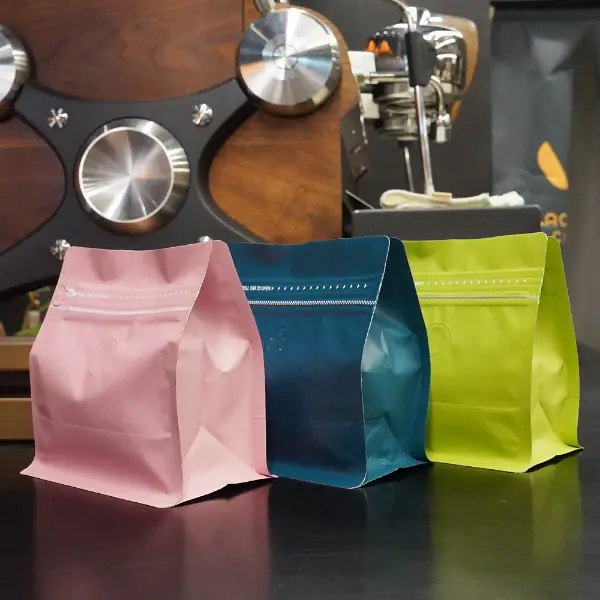 Größentabelle mit 150g horizontalen Kaffeebeuteln für Kaffeeverpackungen