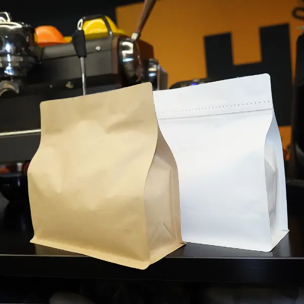 1kg horizontale Lagerbeutel in Kraft- und Weißmaterialoptionen
