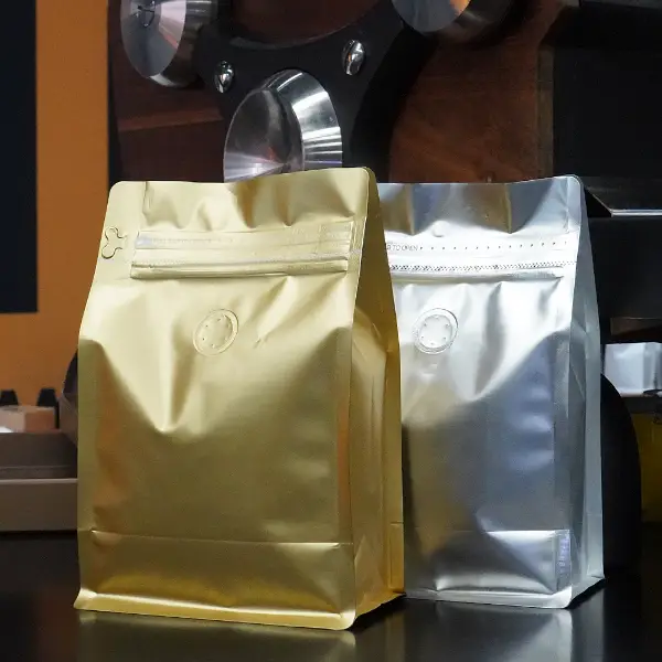 250G-Kaffeebeutel mit Entgasungsventil und wiederverschließbarem Reißverschluss