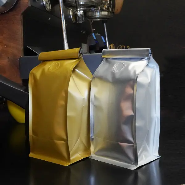250G-Stockbeutel mit Zinnbindung in gold- und silbermetallisierten Oberflächen