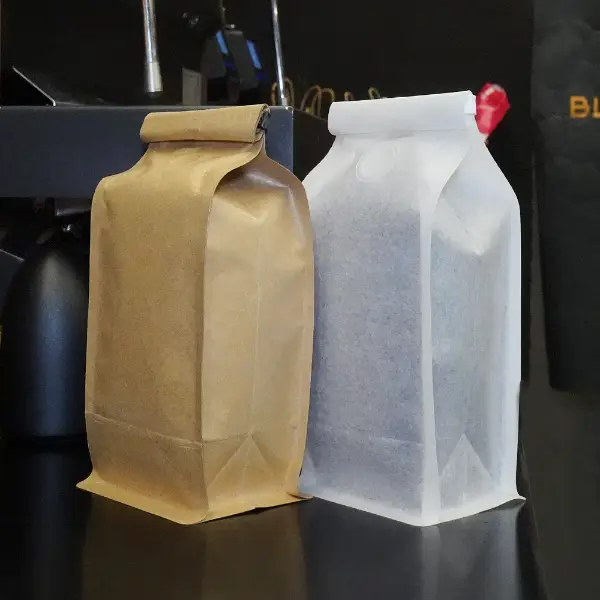 250G-Lagerbeutel mit Blechbindung in Kraft und weißem Papier