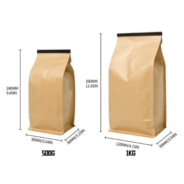 250G-Lagerbeutel mit Blechbinder, die Details zum Rollverschluss zeigen