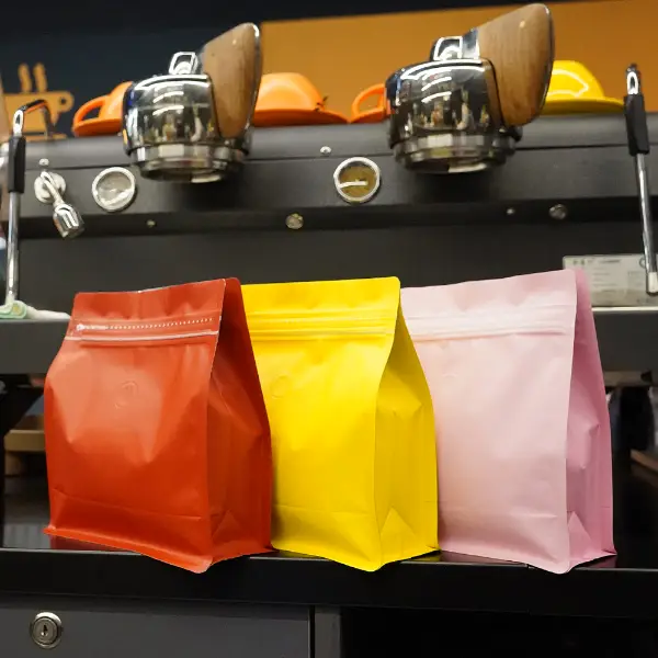 500G horizontale Beutel in mehreren Farbvarianten für Kaffeeverpackungen