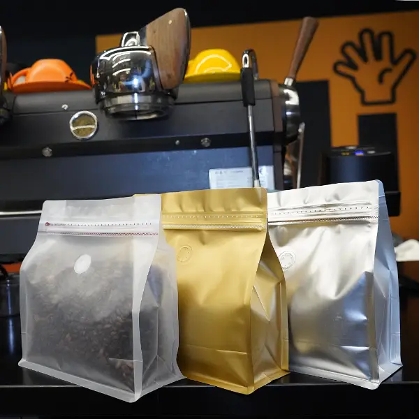500g Horizontale Serien-Kaffeebeutel mit Einweg-Entgasungsventil