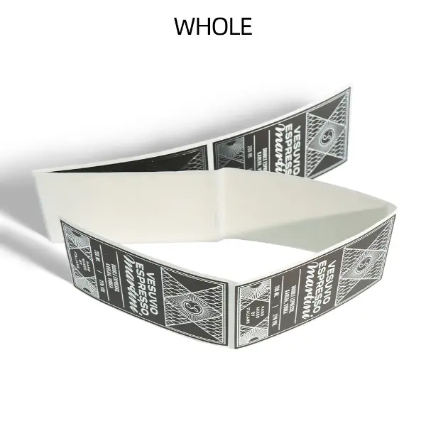 Freiliegender Aluminiumaufkleber mit silbernem Heißprägungsdetail