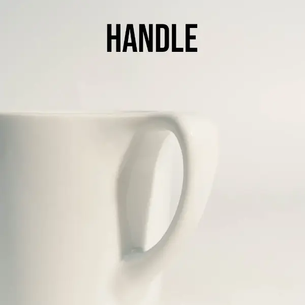 Seitenprofil einer flachmundigen Keramik-Kaffeetasse mit breitem Öffnungsdesign