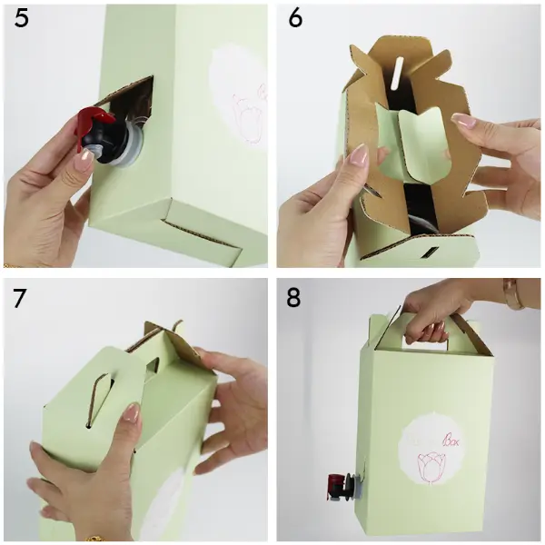 Papierbeutel-in-Box-Struktur für die Verpackung von Kaffeeflüssigkeits-Tütenbeuteln
