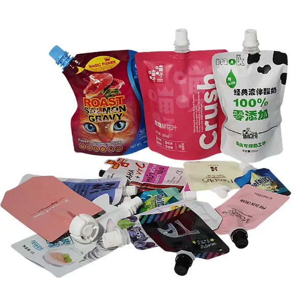 Stehende Kunststofftüte mit undichtem Deckel für die Flüssigkeitsverpackung
