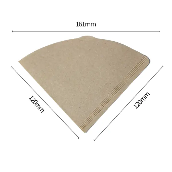 V60 Kaffeefilter-Papiergröße und Formdetails