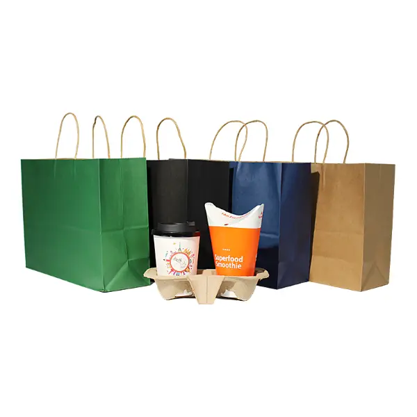 XL-Kraftpapier-Geschenktüten mit Henkeln sind in verschiedenen einfarbigen Optionen erhältlich