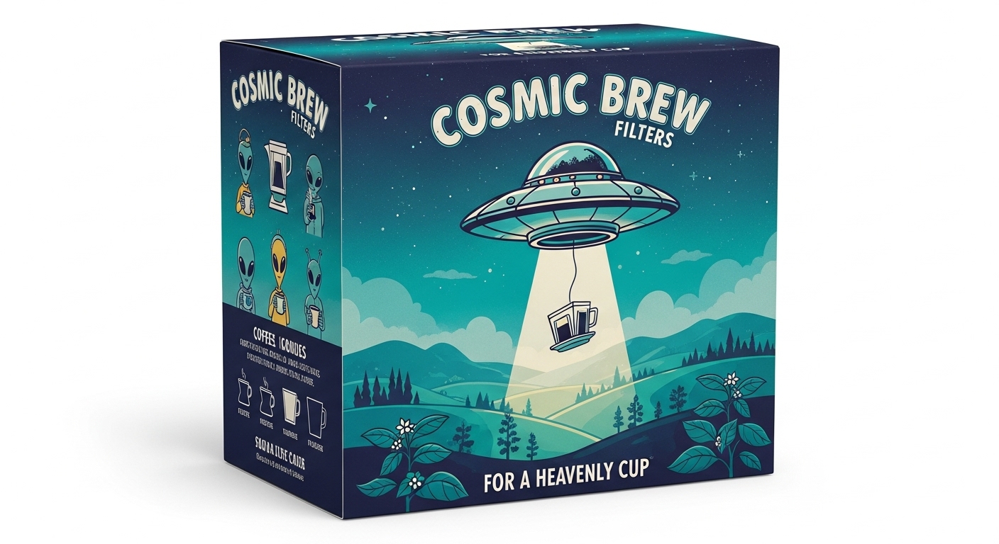 UFO-Kaffeefilterboxverpackung