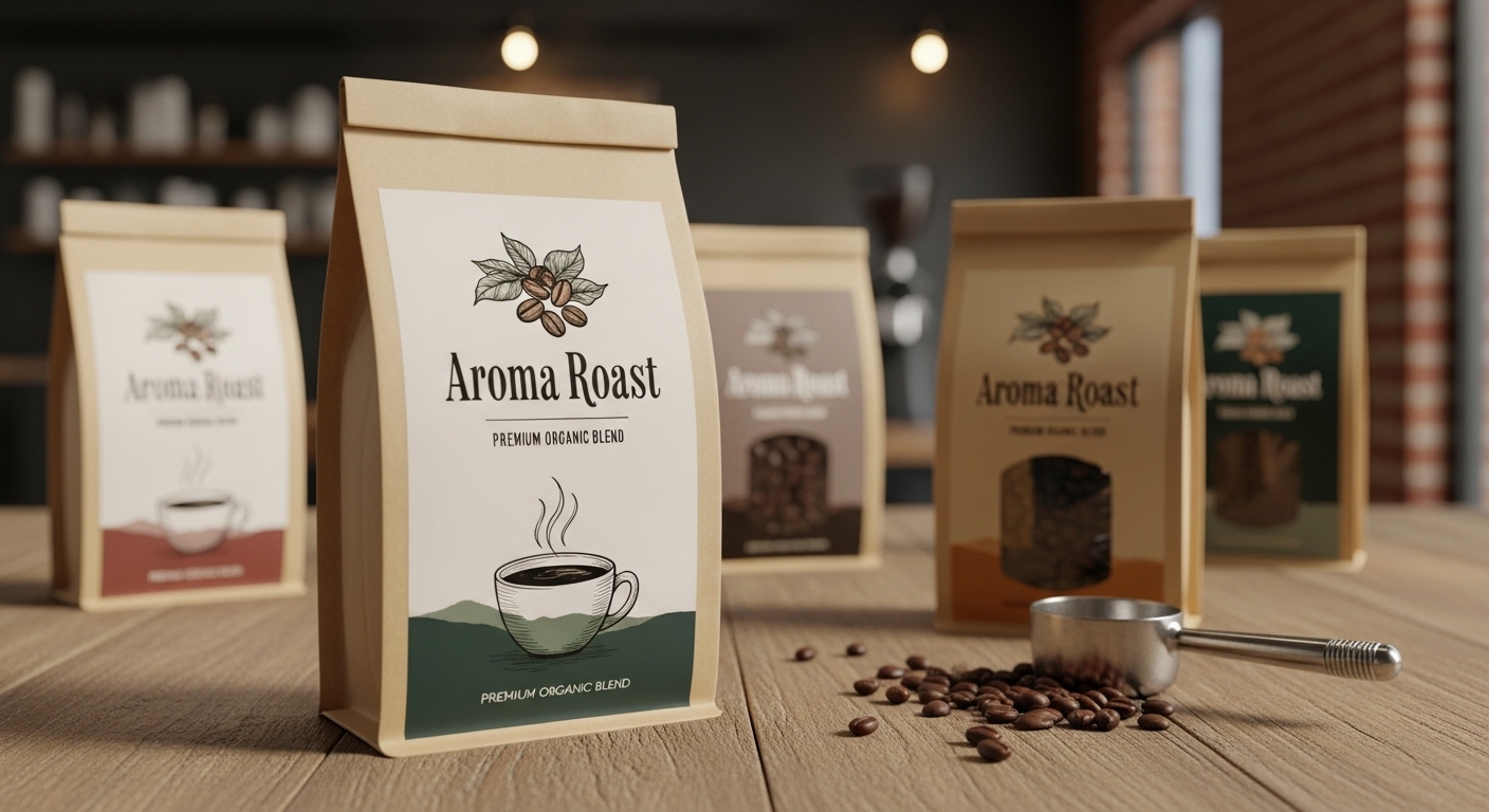 maßgefertigt bedruckte Kaffeeverpackungsbeutel