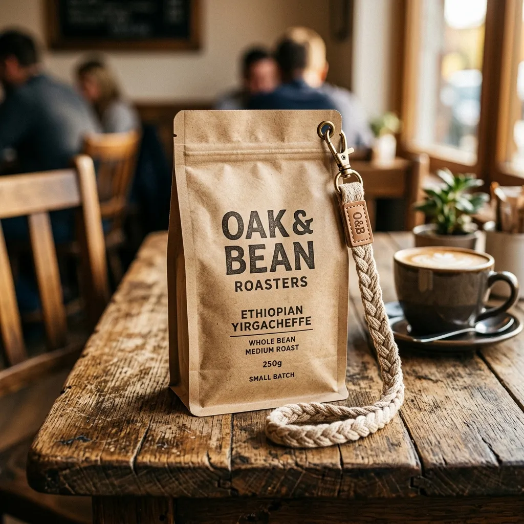 Ein Kraft_paper_coffee_bag_lanyard