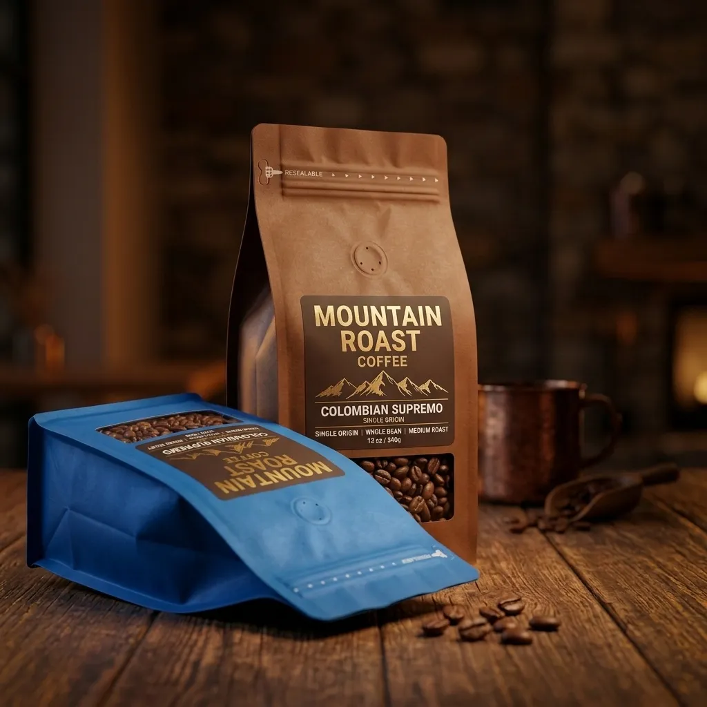 Maßgefertigte, horizontale Kaffeebox-Beutel