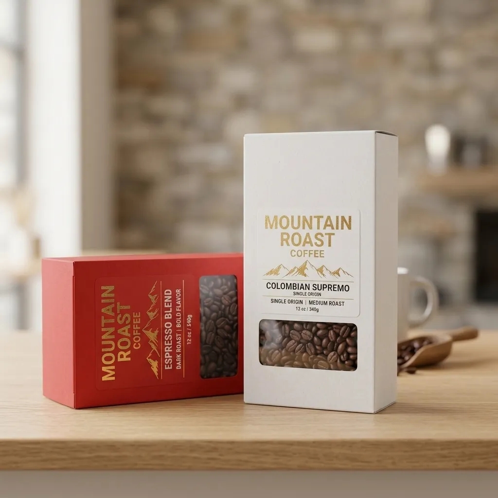 Maßgeschneiderte-Regalfertige-Kaffee-Verpackung
