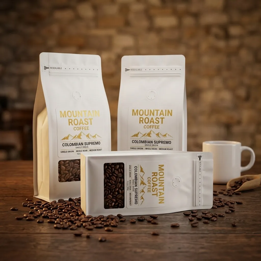 Flacher Sockel-Horizontal-Kaffeebeutel