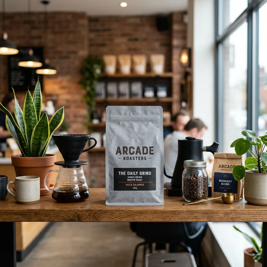 Kaffeebeutel mit flachem Boden