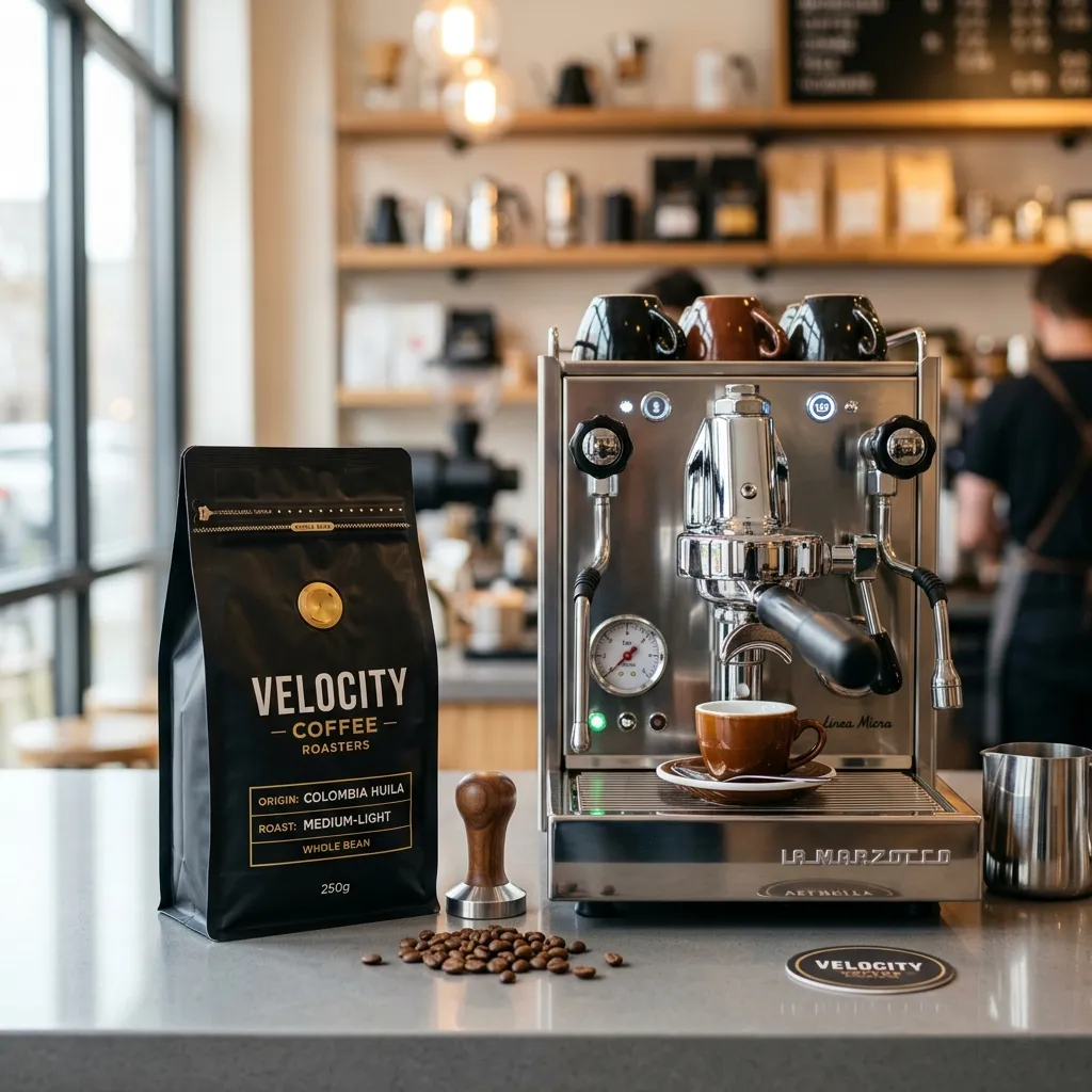 Flachboden-Kaffeebeutel mit Ventil