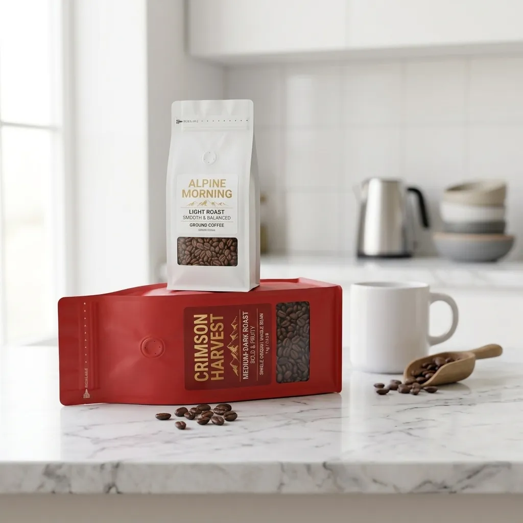zwei Kaffeesäcke mit breitem Boden