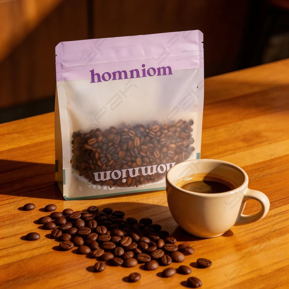 durchsichtige Kaffeebeutel