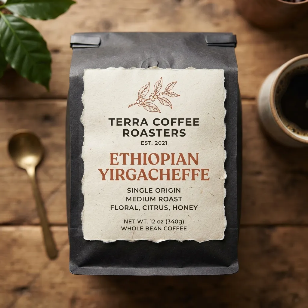 Kaffeepapier-Etiketten-Aufkleber