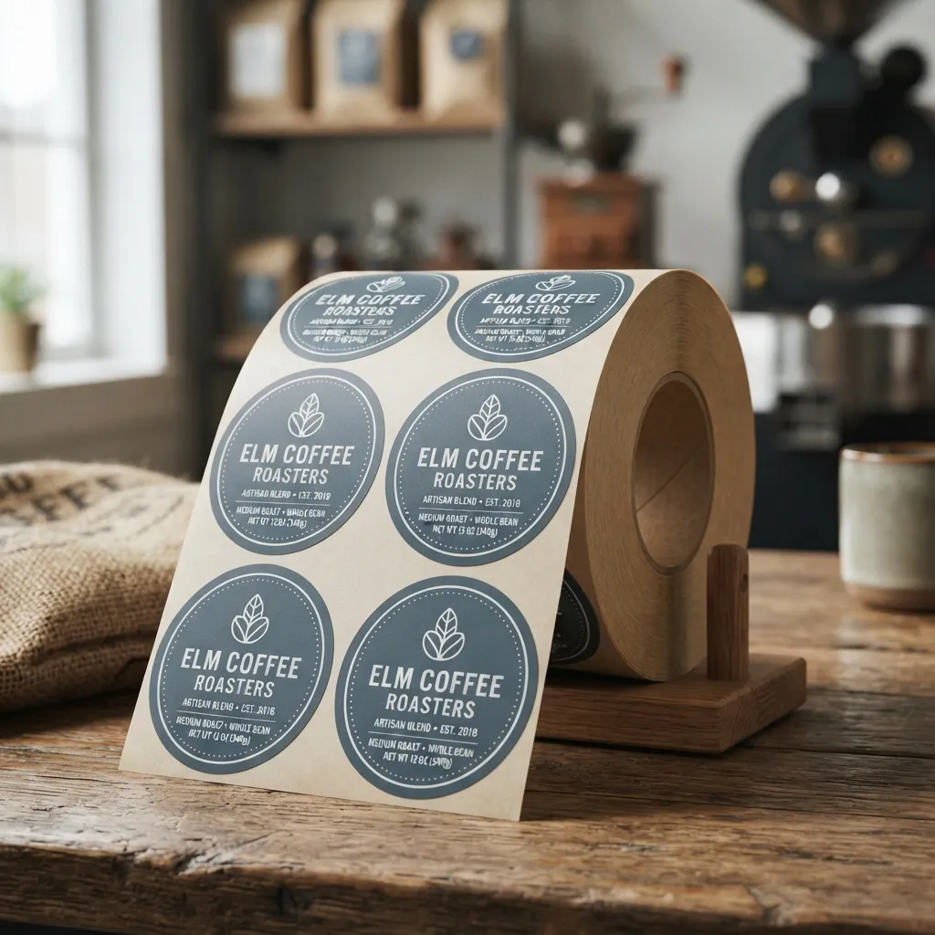 Kaffeerollen-Etikett-Aufkleber