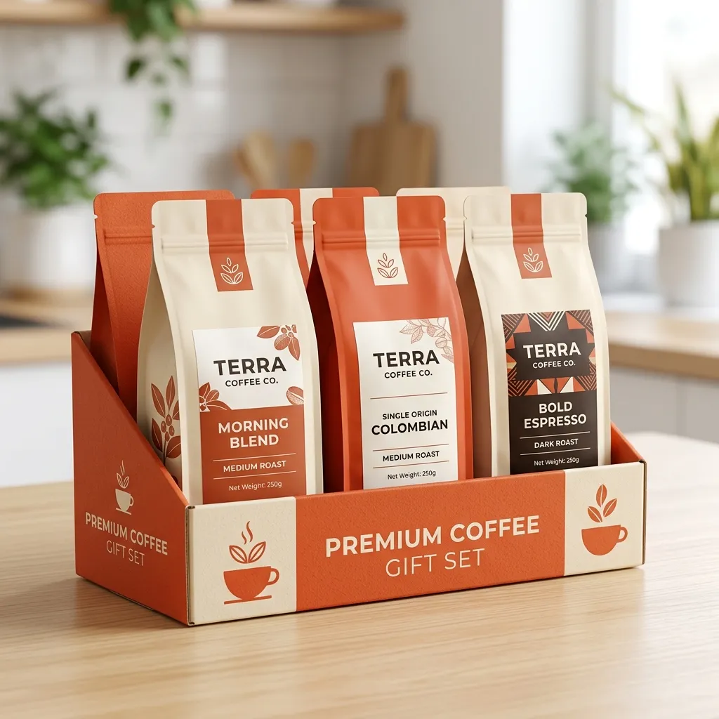 Individuelle Kaffee-Geschenktüte-Faltpackungen