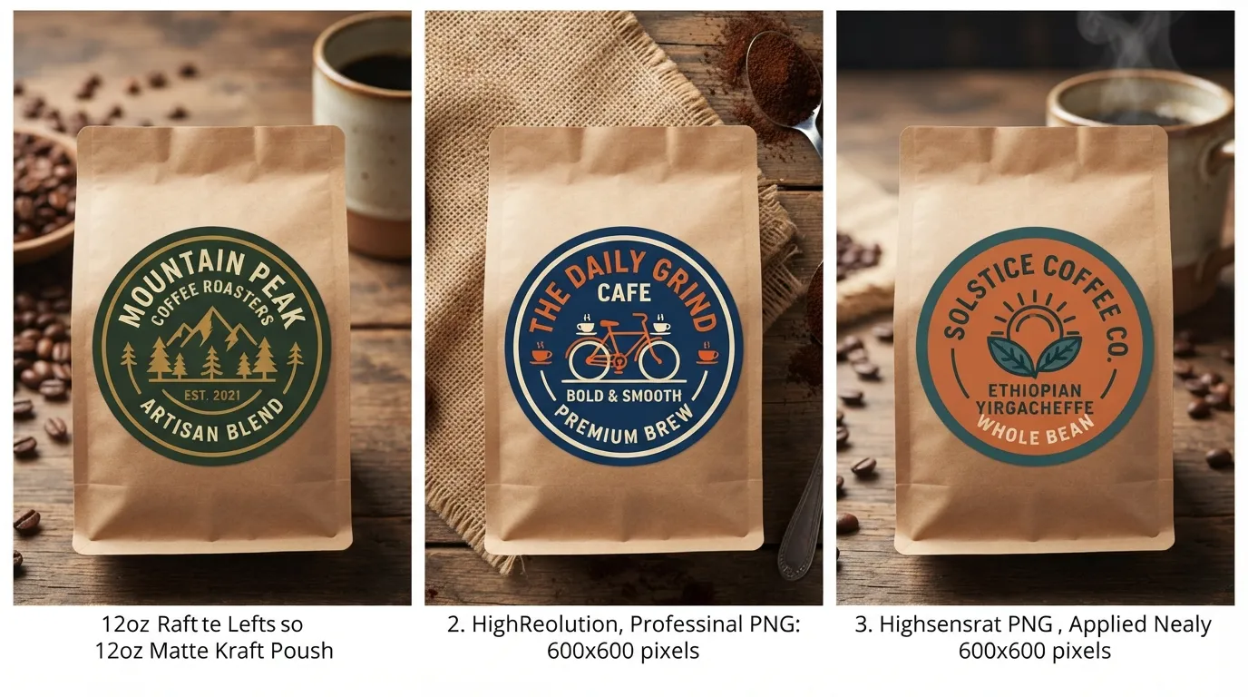 Individuelle Kaffeebeutel-Aufkleber