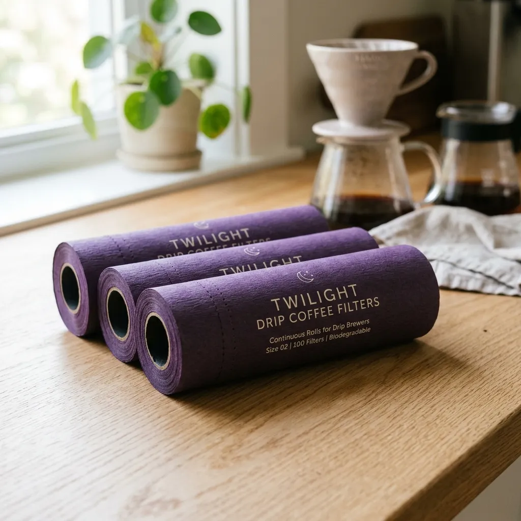 Tropf-Brew-Filter-Rollen auf der Arbeitsplatte