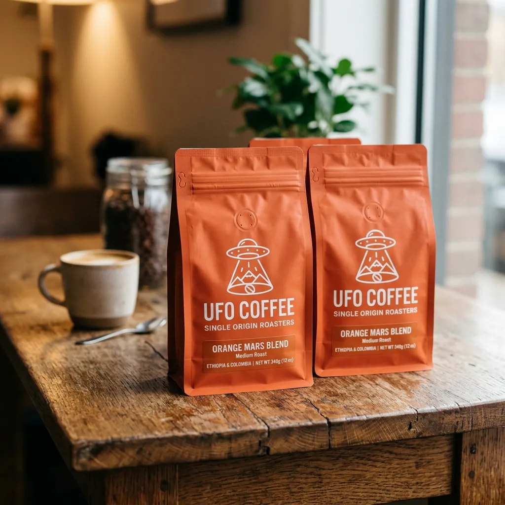 Kraft-UFO-Kaffeekarton-Packbeutel