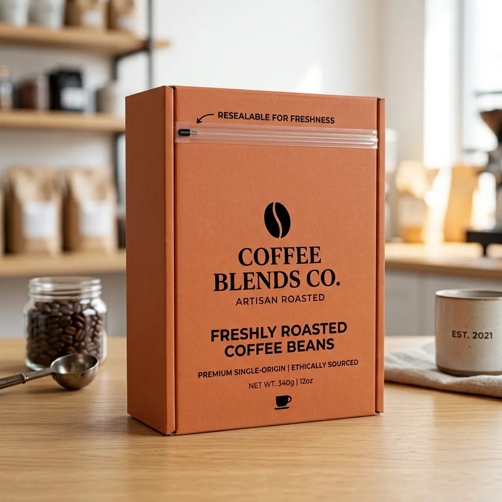 Wiederverschließbar-Kaffee-Versandkartons