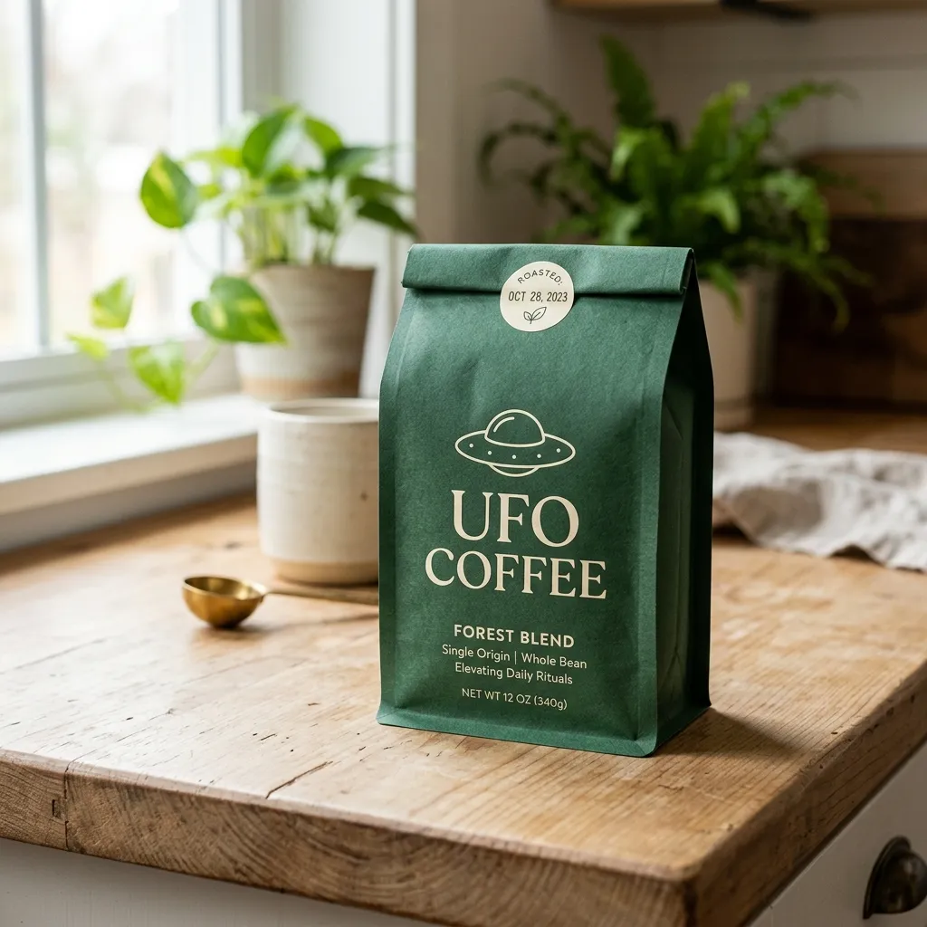UFO-Kaffeekarton-Papier
