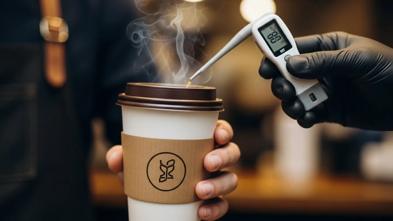 Ideale Kaffee-Servierungstemperatur für Takeaway-Tassen im Vereinigten Königreich