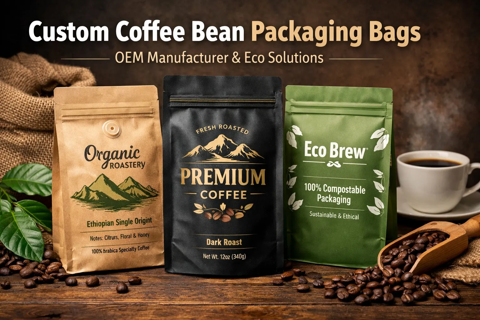 Der vollständige Leitfaden zu maßgefertigten Kaffeebohnenverpackungsbeuteln