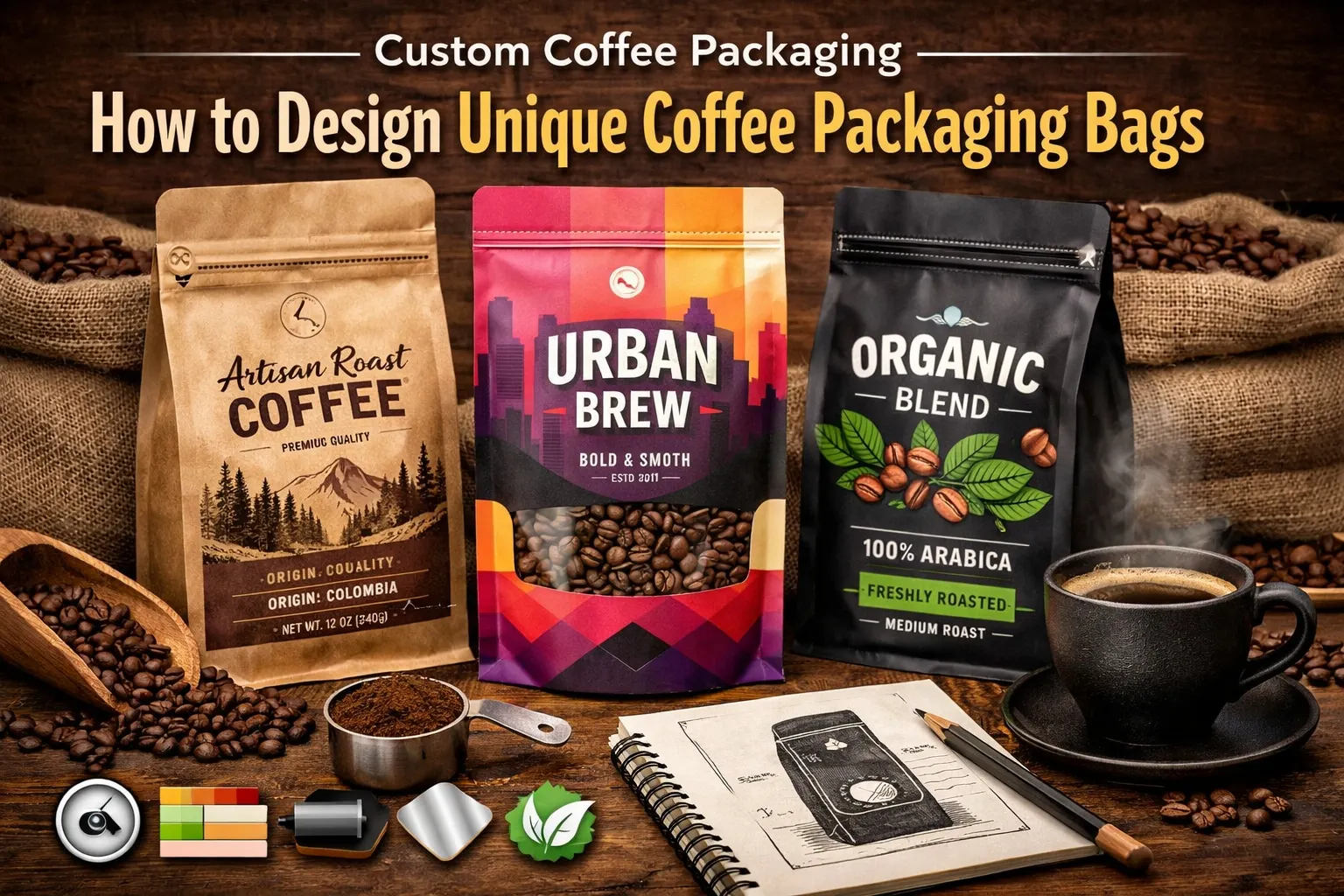 Wie man einzigartige Kaffeeverpackungen entwirft