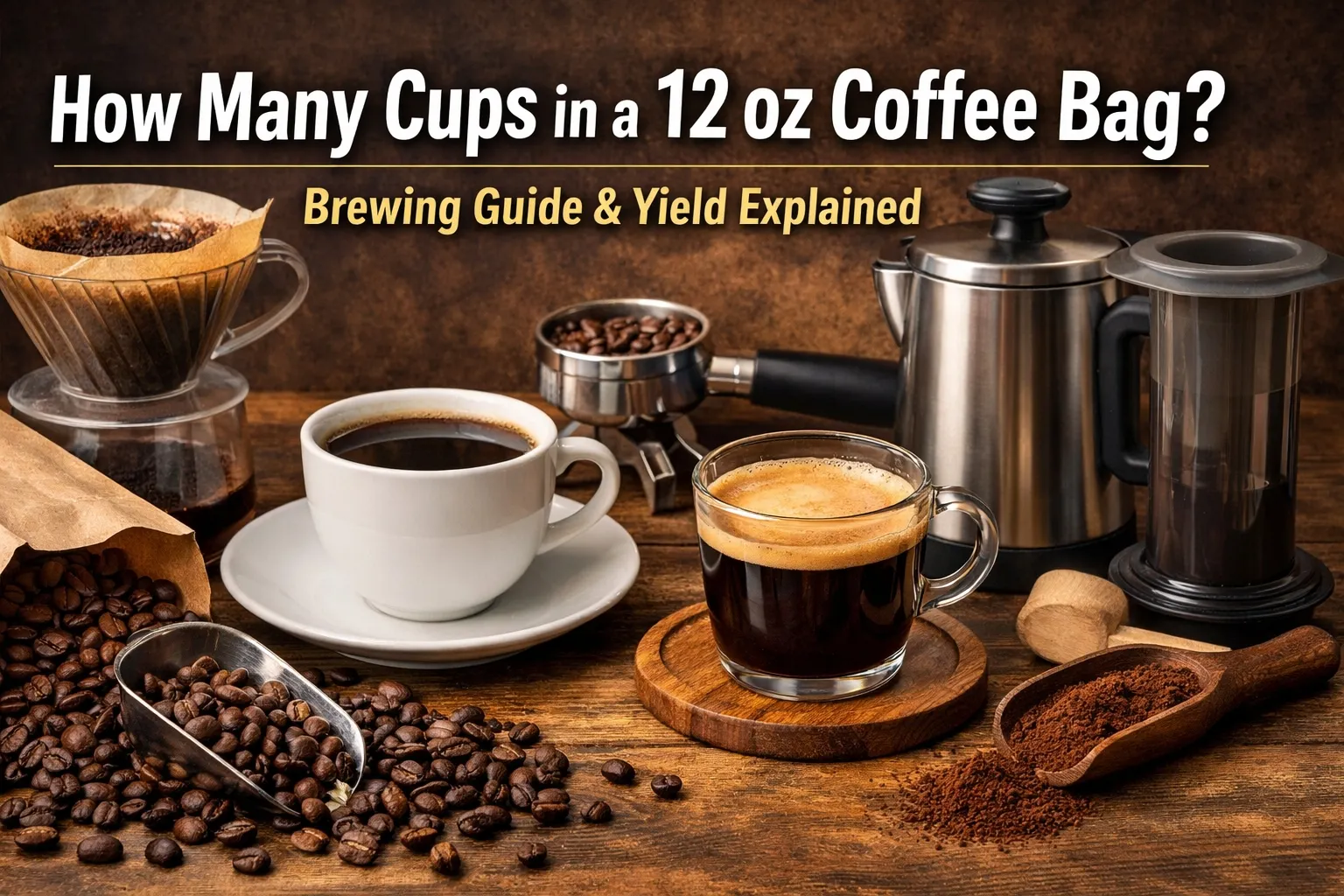 Wie viele Tassen Kaffee sind 12 Oz-Tasche?