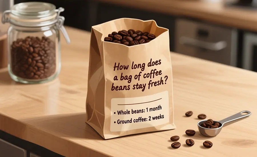 Wie lange bleibt eine Tüte Kaffeebohnen frisch?