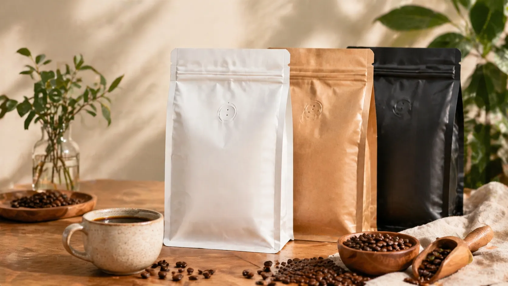 Leere Kaffeetüten für einzigartige Verpackungen